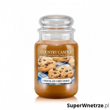 Country Candle - Chocolate Chip Cookie - Duży słoik (652g) 2 knoty