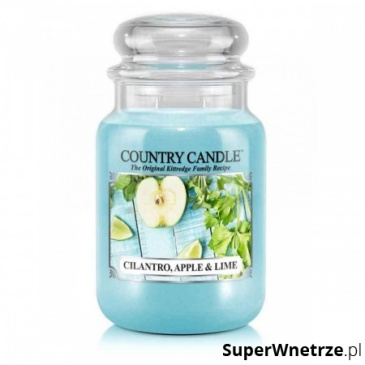 Country Candle - Cilantro, Apple & Lime - Duży słoik (652g) 2 knoty