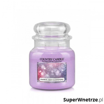 Country Candle - Snowflakes Glistening - Średni słoik (453g) 2 knoty