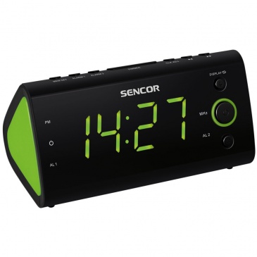Cyfrowe wyświetlanie czasu i nastawionej częstotliwości Sencor SRC 170 GN