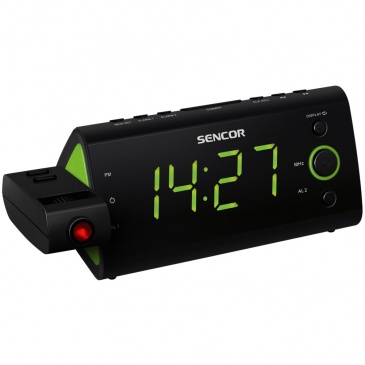 Cyfrowe wyświetlanie czasu i nastawionej częstotliwości Sencor SRC 330 GN