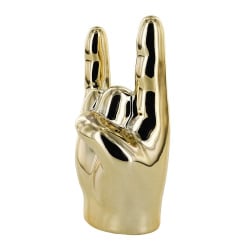 Dekoracja, figurka Dłoń mała Rock and     Roll złota