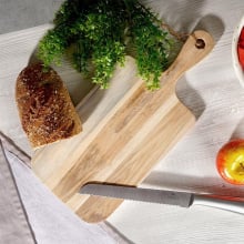 Deska do krojenia serwowania z uchwytem drewniana 40x18 cm