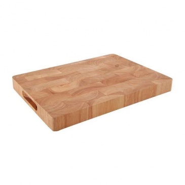 Deska drewniana kauczukowa do krojenia, 35x25x3,5 cm