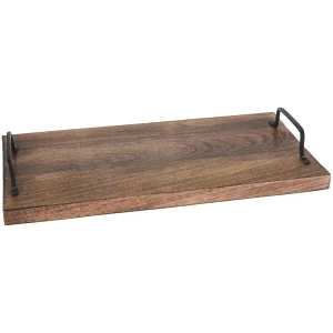 Deska kuchenna drewniana mango do krojenia serwowania 40x22 cm taca z uchwytami
