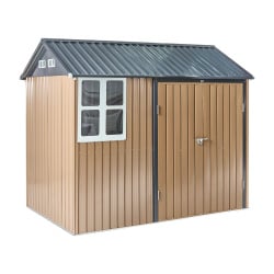 Domek narzędziowy NOCCIANO 248 cm 161 cm Brązowy Domek narzędziowy NOCCIANO 248 cm 161 cm Brązowy