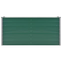 Donica ogrodowa z galwanizowanej stali, 160x40x77 cm, zielona Donica ogrodowa z galwanizowanej stali, 160x40x77 cm, zielona