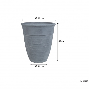 Doniczki zestaw 2 szt. szare KATALIMA