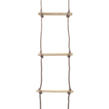 Drabinka sznurowa dla dzieci, 290 cm, drewniana