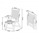 Drewniane krzesło ogrodowe - regulowane oparcie - TOSCANA