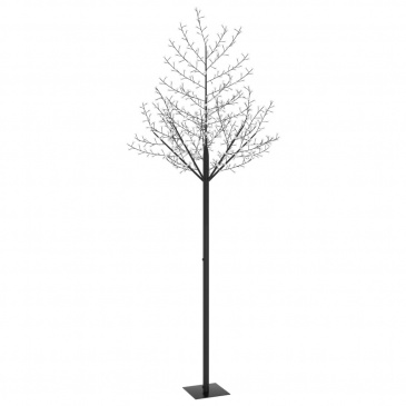 Drzewko z lampkami, 600 LED, ciepły biały, kwiat wiśni, 300 cm