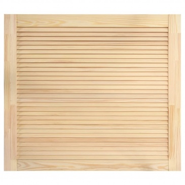 Drzwi żaluzjowe, 2 szt., lite drewno sosnowe, 39,5 x 49,4 cm