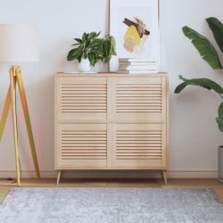 Drzwi żaluzjowe, 4 szt., drewno sosnowe, 39,5 x 49,4 cm