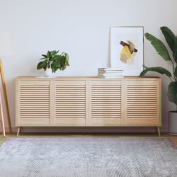 Drzwi żaluzjowe, 4 szt., lite drewno sosnowe, 61,5 x 49,4 cm