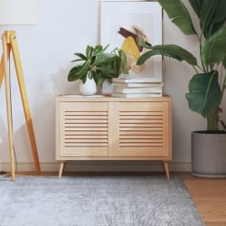 Drzwiczki żaluzjowe, 2 szt., lite drewno sosnowe, 39,5x39,4 cm