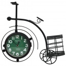Dwustronny zegar w kształcie roweru trójkołowego, vintage