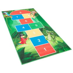 Dywan dziecięcy gra w klasy 80 x 150 cm zielony BABADAG Dywan dziecięcy gra w klasy 80 x 150 cm zielony BABADAG