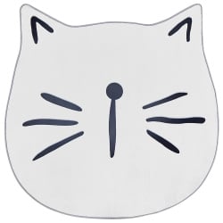 Dywan dziecięcy kot ⌀ 100 cm biały kitty Dywan dziecięcy kot ⌀ 100 cm biały kitty