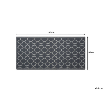 Dywan na zewnątrz ciemnoszary 90 x 180 cm SURAT