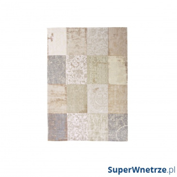 Dywan naturalny 140x200 cm Louis De Poortere Vintage Patchwork Pinch of Cinnamon beżowy