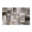 Dywan patchwork skórzany brązowoszary 140 x 200 cm PERVARI