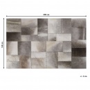 Dywan patchwork skórzany brązowoszary 140 x 200 cm PERVARI