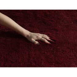 Dywan shaggy 140 x 200 cm bordowy EVREN Dywan shaggy 140 x 200 cm bordowy EVREN