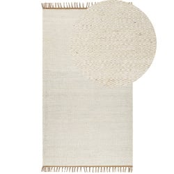 Dywan z juty 80 x 150 cm jasnobeżowy lunia
