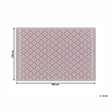 Dywan zewnętrzny 120 x 180 cm różowy THANE