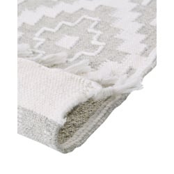 Dywan zewnętrzny 140 x 200 cm szaro-biały tabiat Dywan zewnętrzny 140 x 200 cm szaro-biały tabiat