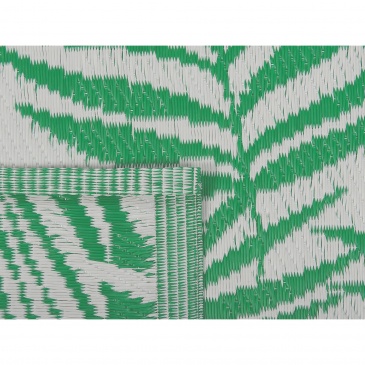 Dywan zewnętrzny 60 x 105 cm liście palmy zielony KOTA