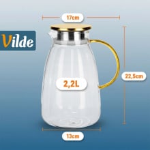 Dzbanek szklany z pokrywką 2,2 l