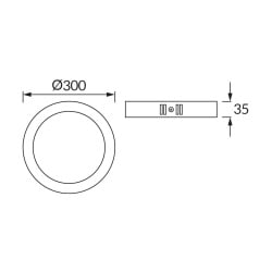 EDOR LED C 24W WHITE CCT