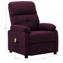 Elektryczny fotel masujący, rozkładany, fioletowy, tkanina