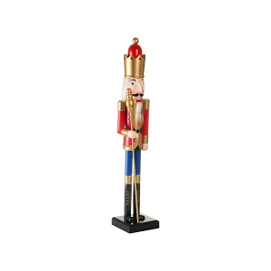 Figurka dekoracyjna MALARAN Dziadek do orzechów 90 cm Czerwony