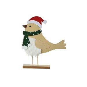 Figurka filcowa sikorka 38cmw czapce