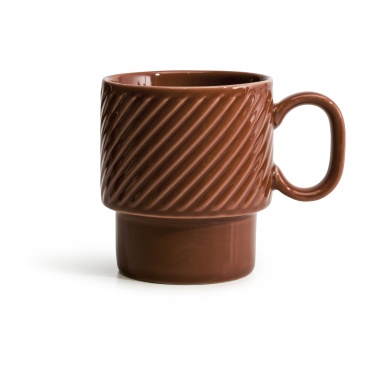 filiżanka do kawy, czerwona, ceramika, 0,25 l, wys. 9 cm