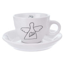 Filiżanka do kawy, espresso, porcelanowa, biała, 90 ml, 2 sztuki