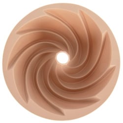 Forma do babki silikonowa z kominem beżowa 23,5 cm