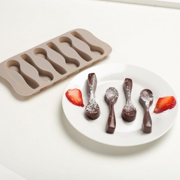 Czekoladowe lizaki forma do czekoladek, foremka silikonowa do lizaków, łyżeczek czekoladowych