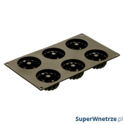 Forma na 6 babeczek z dziurką Lurch FlexiForm brązowa