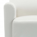Fotel biały sztuczna skóra