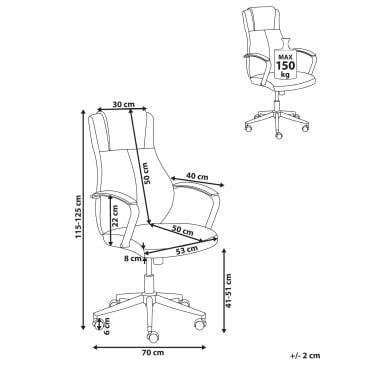 Fotel biurowy ADEPT Ekoskóra Czarny