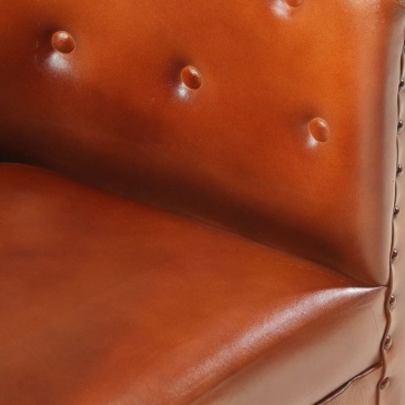 Fotel brązowy skóra naturalna