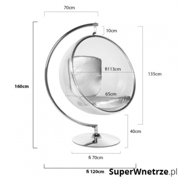 Fotel Bubble Stand King Home szary