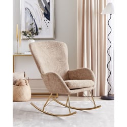 Fotel bujany anaset boucle piaskowy