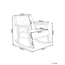 Fotel bujany LEKNES Boucle Złamana biel