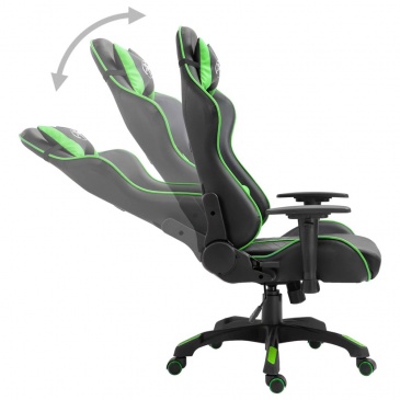 Fotel gamingowy dla gracza zielony PU