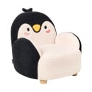 Fotel dziecięcy boucle pingwin czarny FYN