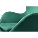 Fotel EGG CLASSIC VELVET zielony - welur, podstawa chromowana
